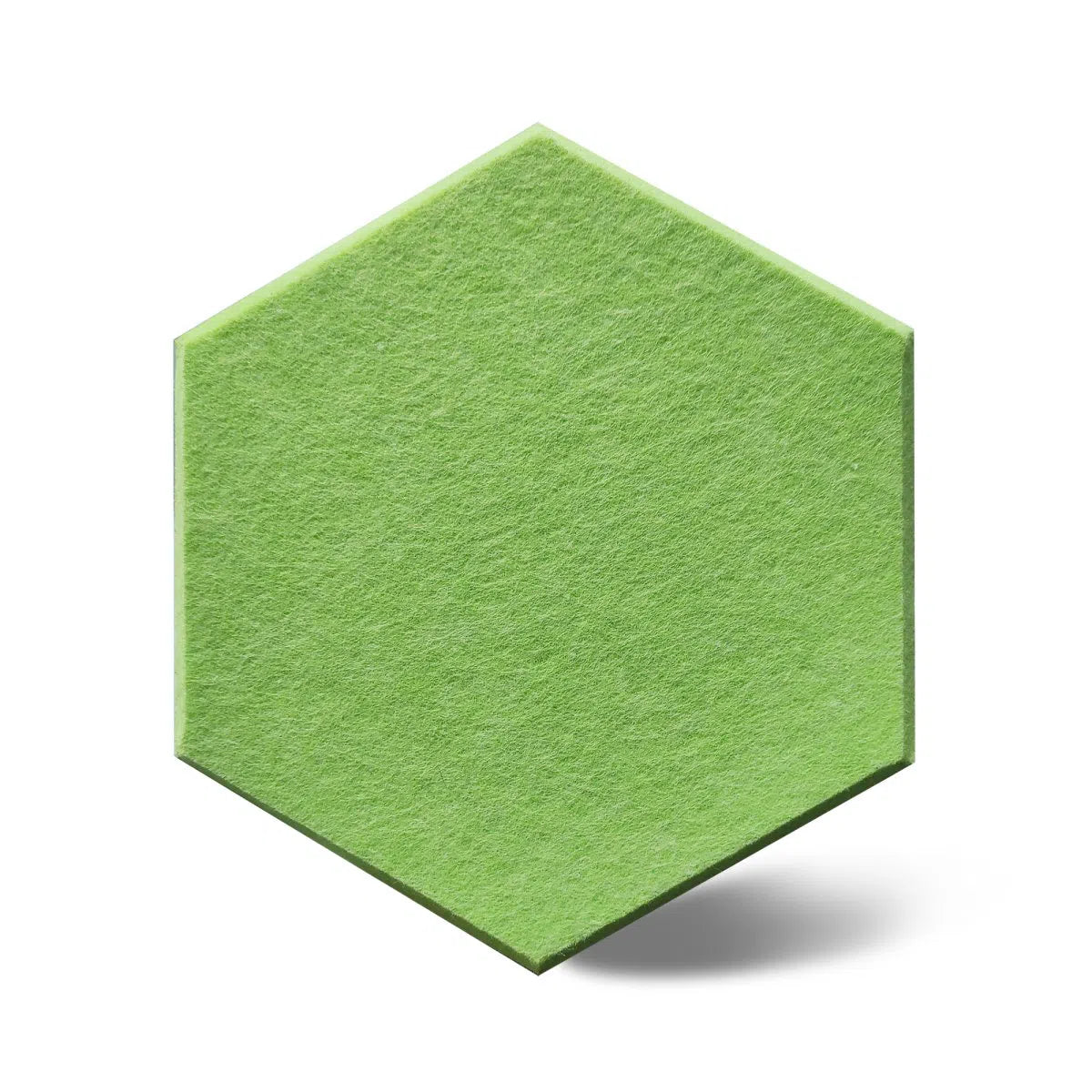 HEXA Acoustic 3D Felt PET Wall Panels one white backround GREEN DecorMania.eu